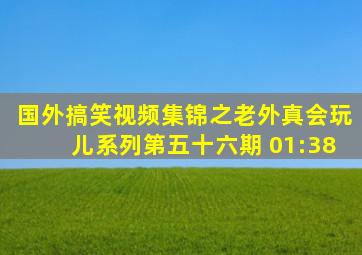 国外搞笑视频集锦之老外真会玩儿系列第五十六期 01:38